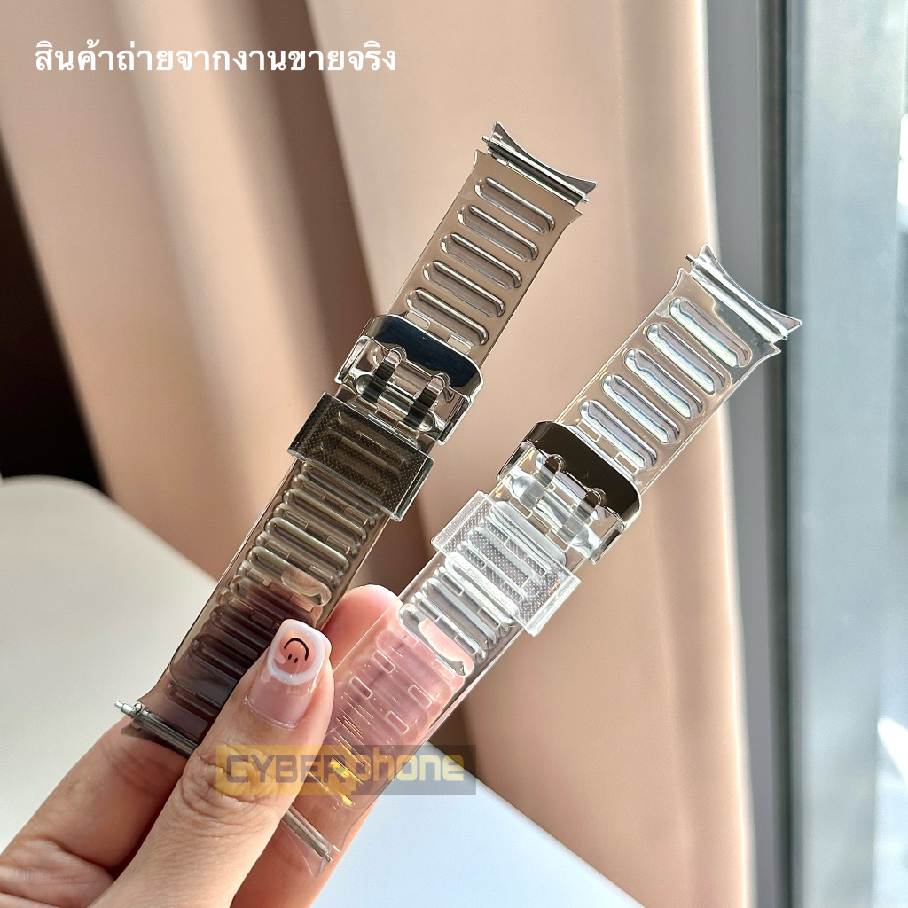 สายนาฬิกา-สีใส-galaxy-watch-6-5-4-5pro-40mm-42mm-44mm-46mm-ขนาด-20-มม-สายเสริม-pro-samsung-สายเปลี่ยน-20-mm-20mm-ใส
