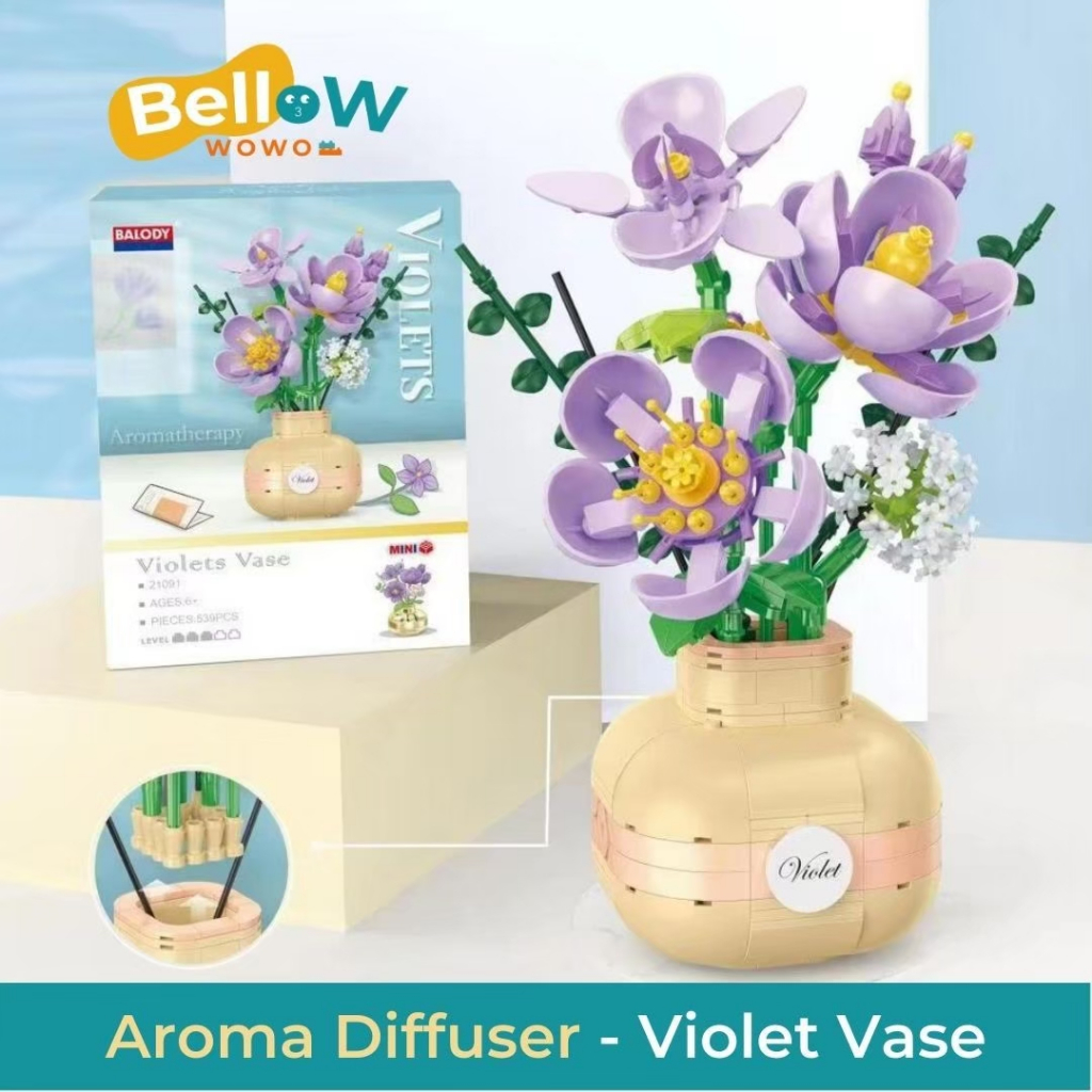 พร้อมส่ง-aroma-diffuser-flower-ตัวต่อดอกไม้ตกแต่ง-ช่อดอกไม้สวยงาม-ดอกไม้ตกแต่ง-ของขวัญครบรอบ-ของขวัญวาเลนไทน์คนพิเศษ