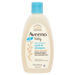 Aveeno Baby Wash &amp; Shampoo 236ml.(สบู่เหลวอาบน้ำและสระผม) เจ้าเก่ามั่นใจราคาถูก  อวีโน่