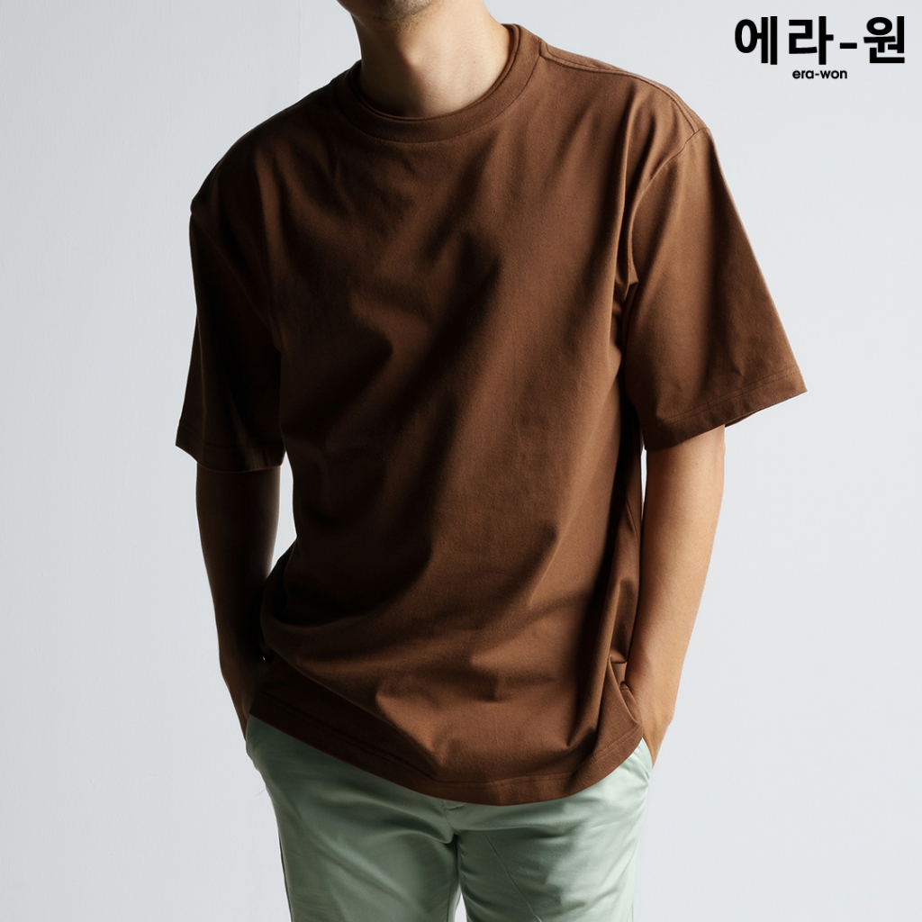 era-won-เสื้อยืด-โอเวอร์ไซส์-oversize-t-shirt-สี-brown