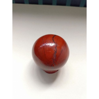 #JD014 Red Jasper | แจสเปอร์สีแดง ♥️ ขนาด 3.3 cm ทรงกลม ไม่สมมาตร หินสีแดง