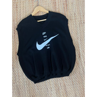 ไหมพรมบาง สกรีน Nike สวยมากกก สีดำ อก Freesize  ยาว 22 อกฟรี 40 Code :924(6)