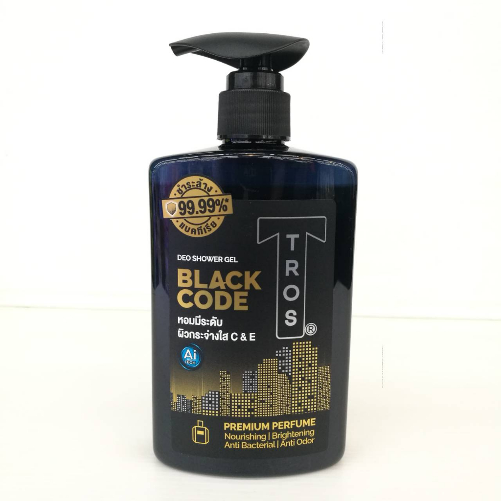 TROS BLACK CODE DEO SHOWER GEL (450 มล.) ทรอส แบล็ค โค้ด ดีโอ ชาวเวอร์ ...