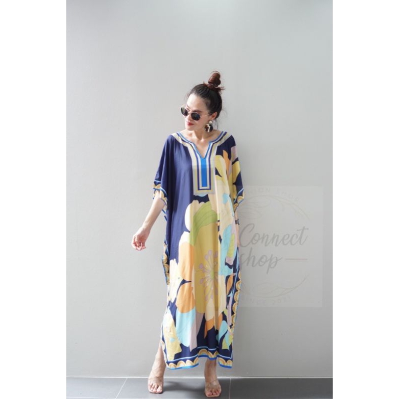 ทักก่อนสั่ง-เดรสคอวี-ทรงค้างคาว-oversize-อก58-connect