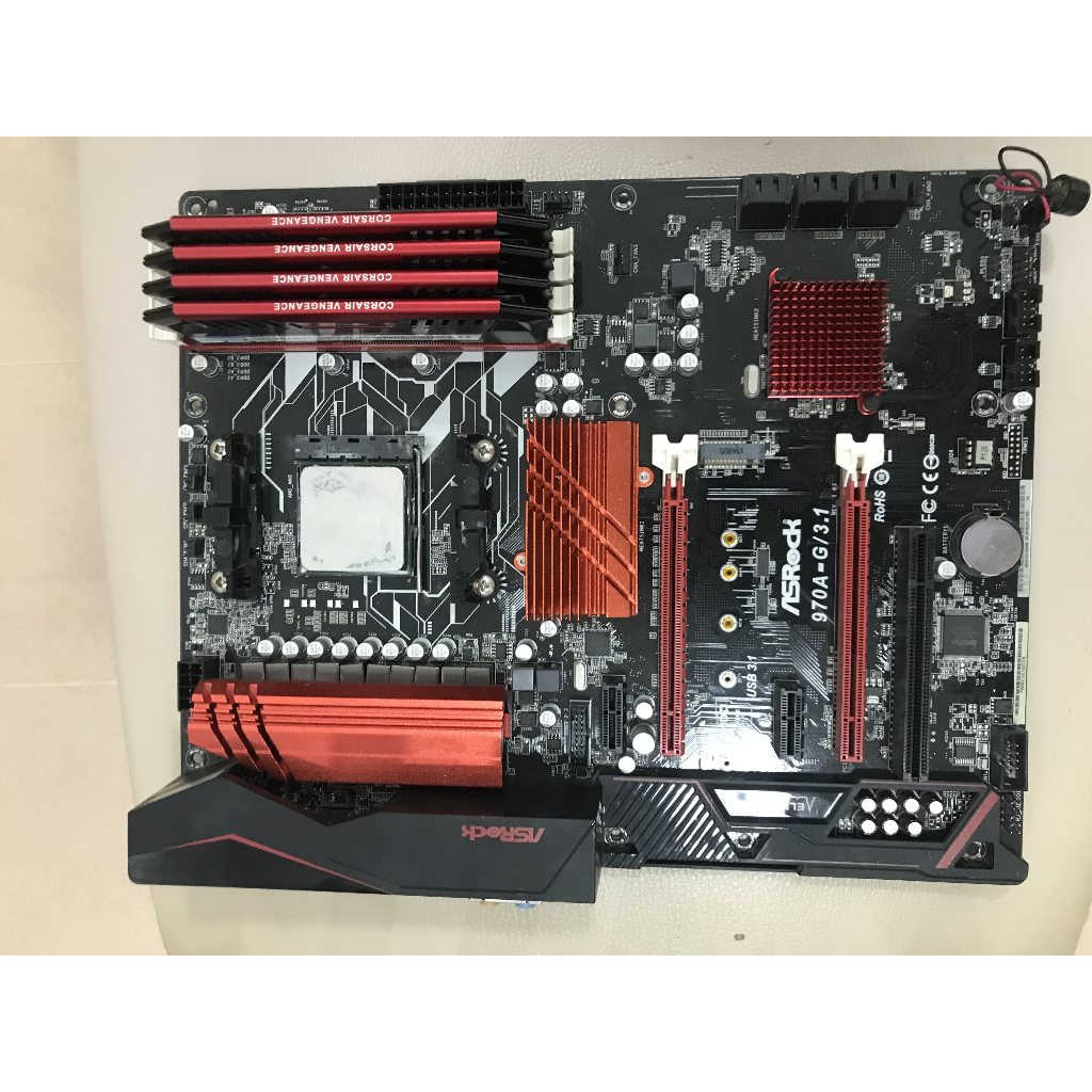 ชุดเมนบอร์ดAsrock 970AG/3.1(Am3+)+CPU Fx6300+Ram corsair 2400 Mhz 8*2