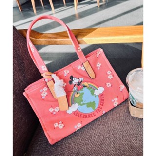 TOTE 30 PERCENT RECYCLED CANVAS WITH FLORAL PRINT