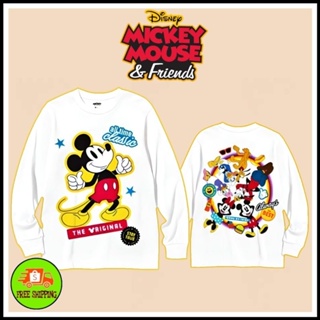 เสื้อDisney แขนยาว ลาย Mickey Mouse สีขาว (MLX-005)