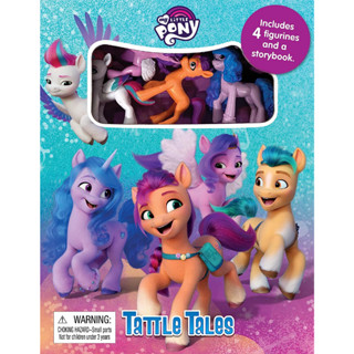 My Little Pony Tattle Tales Paperback includes a sturdy board book and 4 figurines