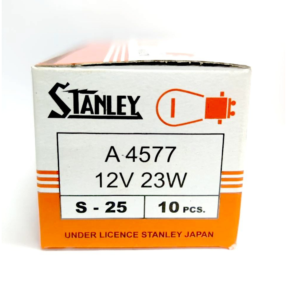 หลอดไฟท้าย-หลอดไฟเลี้ยว-หลอดไฟถอย-stanley-93-12v-23w-1จุด-4577-made-in-japan-หลอดไฟสัญญาณ-สแตนเลย์-made-in-japan