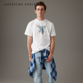 American Eagle Super Soft Logo Graphic T-Shirt เสื้อยืด ผู้ชาย กราฟฟิค (NMTS 017-3136-100)