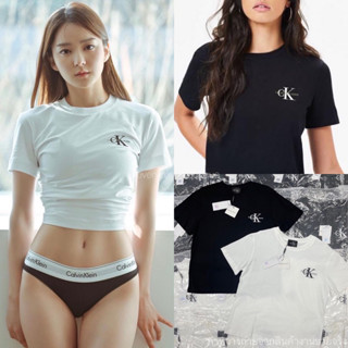 Calvin t-shirt🤍🖤(320฿ฟรีส่ง) เสื้อยืดแบรนด์ดัง งานชนช็อปเลยค่า ทรงสวยเบสิค ใส่ยังไงก็ไม่มีโป๊ะ การพิมพ์ สกรีน valen