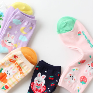 [พิมพ์โค้ด NOV15N ลด 15%] Chacha socks - ถุงเท้าข้อยาว lovely bunny แบรนด์ kikiya ถุงเท้านำเข้าจากเกาหลี