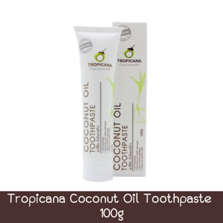 Tropicana Coconut Oil Toothpaste Fluoride Free Organic 100g. ทรอปิคานา ยาสีฟันน้ำมันมะพร้าว 100กรัม