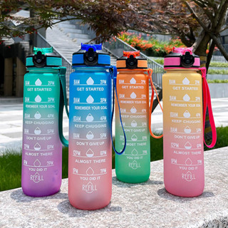 ขวดน้ํา ไร้ BPA ขนาด 1 ลิตร 1000 มล. แบบพกพา ไม่รั่วซึม สําหรับเดินทาง กลางแจ้ง