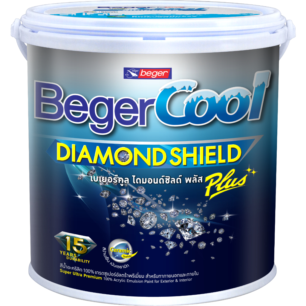 begercool-diamondshield-plus-เบเยอร์คูล-ไดมอนด์ชิลด์-พลัส-สีทาบ้านที่ดีที่สุด-สูตรน้ำ-ชนิดกึ่งเงา-ขนาด-3-5-ลิตร-พร้อมส่ง