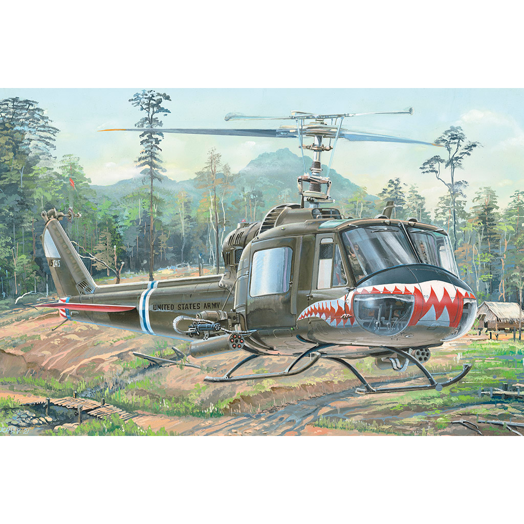 thumbnail image 2 of Hobbyboss 1:18 Scale UH-1 Huey B/C Helicopter Plastic Model Kit - #HB81807 2 of 3
