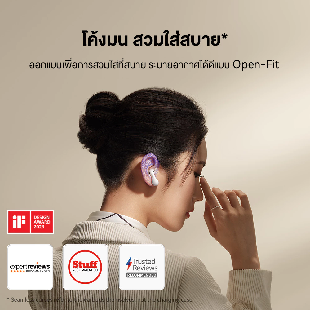 HUAWEI FreeBuds 5 หูฟัง Bluetooth 5.2 โค้งมน สวมใส่สบาย เสียงเบสเต็มพลังด้วยไดร์เวอร์แบบแม่เหล็ก ร้านค้าอย่างเป็นทางการ