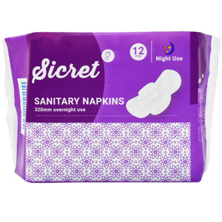 10 Packs Sicret Night Use Sanitary Napkins (320 mm)