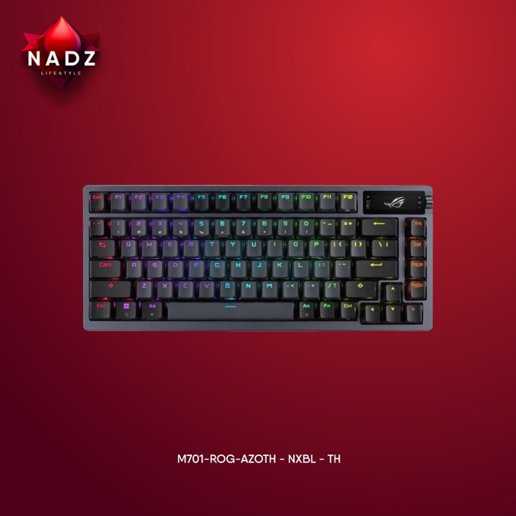 ASUS ROG Azoth gaming custom keyboard US/TH with 75 keyboard form factor, gasket mount, three