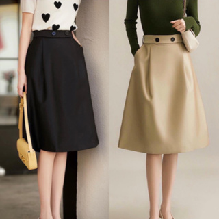 Belted skirt ✨ กระโปรงยาว เอวสูง กระโปรงแต่งเข็มขัด
