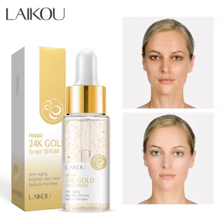 LAIKOU 24K โกลด์ เซรั่ม ต่อต้านริ้วรอย เจือจาง ลดเลือนริ้วรอย จุดด่างดำ 17ml