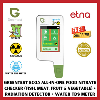 Greentest Eco5 All-in-One Food Nitrate Checker (Fish, Meat, Fruit &amp; Vegetable) + Radiation Detector + Water TDS Meter