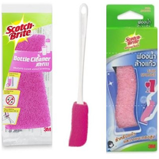 Scotch-Brite แปรงล้างขวด ฟองน้ำล้างขวดรีฟิล ฟองน้ำล้างแก้ว