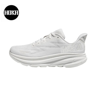 HOKA ONE ONE Clifton 9 white ของแท้ 100 %  Sports shoes Running shoes style