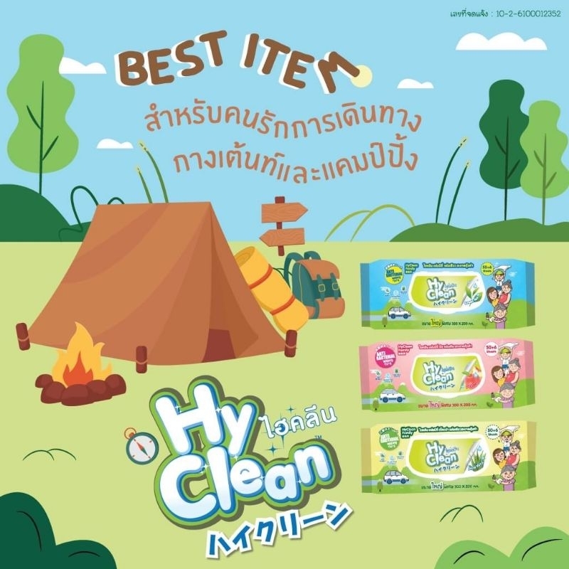 ผ้าเช็ดทำความสะอาดผิวกาย HyClean Family 300×200 mm. | Shopee Thailand