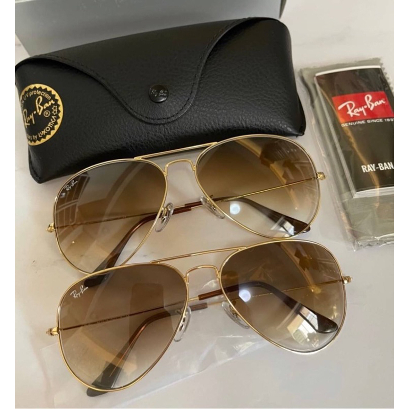 ผ่อน0-แว่นกันแดด-ray-ban-aviator-rb3025-001-51-ขนาดเลนส์-55-มม