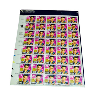 USPS 29 Cent Full Sheet of 40 Postage Stamps Elvis Presley Rock &amp; Roll 1992 - MNH RARE