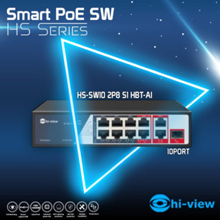 Hiview รุ่น HS-SW10 2P8 S1 HBT-AI รับประกันศูนย์แท้ สามารถออกใบกำกับภาษีได้