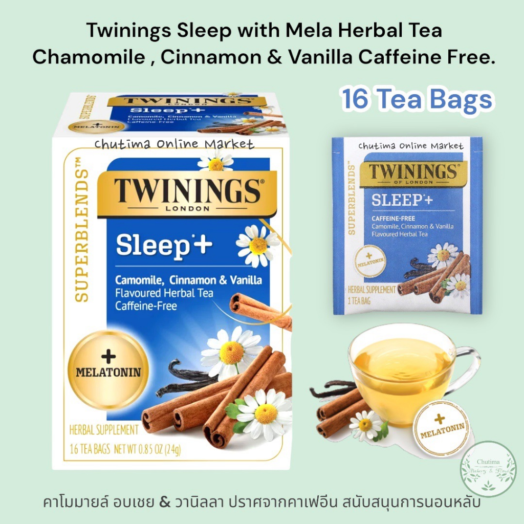 Twinings Sleep with Mela Herbal Tea Chamomile , Cinnamon & Vanilla ...