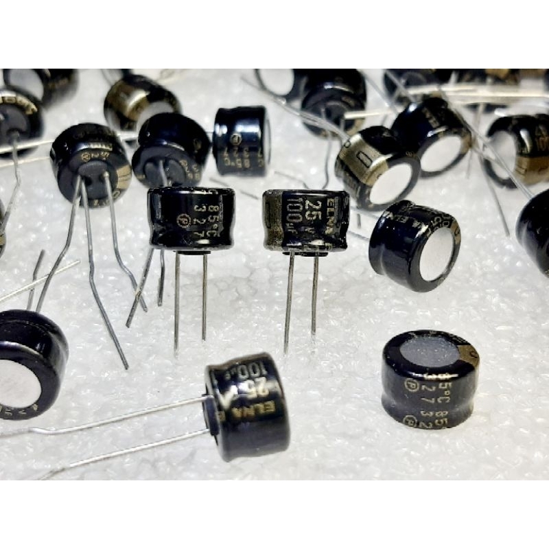 Elna R2A 100uf 25v capacitor ตัวเก็บประจุ คาปาซิเตอร์ | Shopee Thailand