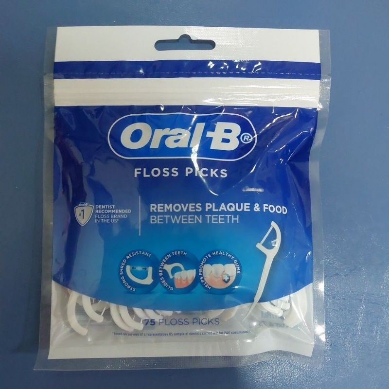 oral-b-ออรัลบี-ไหมขัดฟันแบบด้ามจับ-แพ็ค-75-ชิ้น-floss-picks-75ct