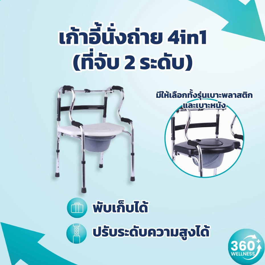 สุขาเคลื่อนที่-ซื้อ1ได้4-เก้าอี้นั่งถ่าย-วอคเกอร์-ราวจับกันลื่นครอบชักโครก-เก้าอี้อาบน้ำ