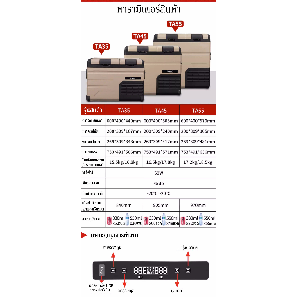 ตู้เย็น-alpicool-freezer-ตู้เย็นมินิ-ตู้เย็นในรถ12v-24v-220v-ตู้เย็นพกพาแคมป์ปิ้งพร้อมแบตเตอรี่และapp-เย็น-20-c-20-c