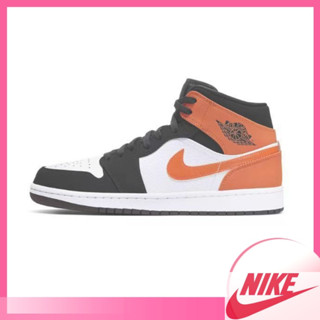 Air Jordan1 mid Shattered Backboard ทั้งสองเพศ ระบายอากาศ รองเท้าบาสเก็ตบอล