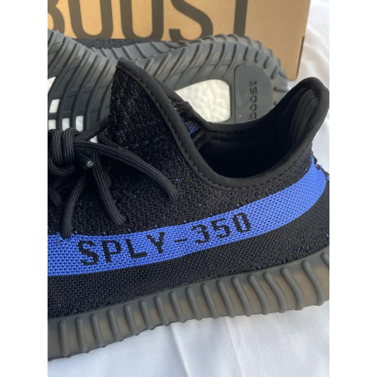 adidas-originals-yeezy-boost-350-v2-dazzling-blue-black-and-blue-paint-strip-ของแท้-100