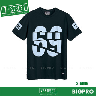 7th Street เสื้อยืด แนวสตรีท รุ่น NUMBER 69 (กรมเข้ม_ฟ้า) STN006 ของแท้