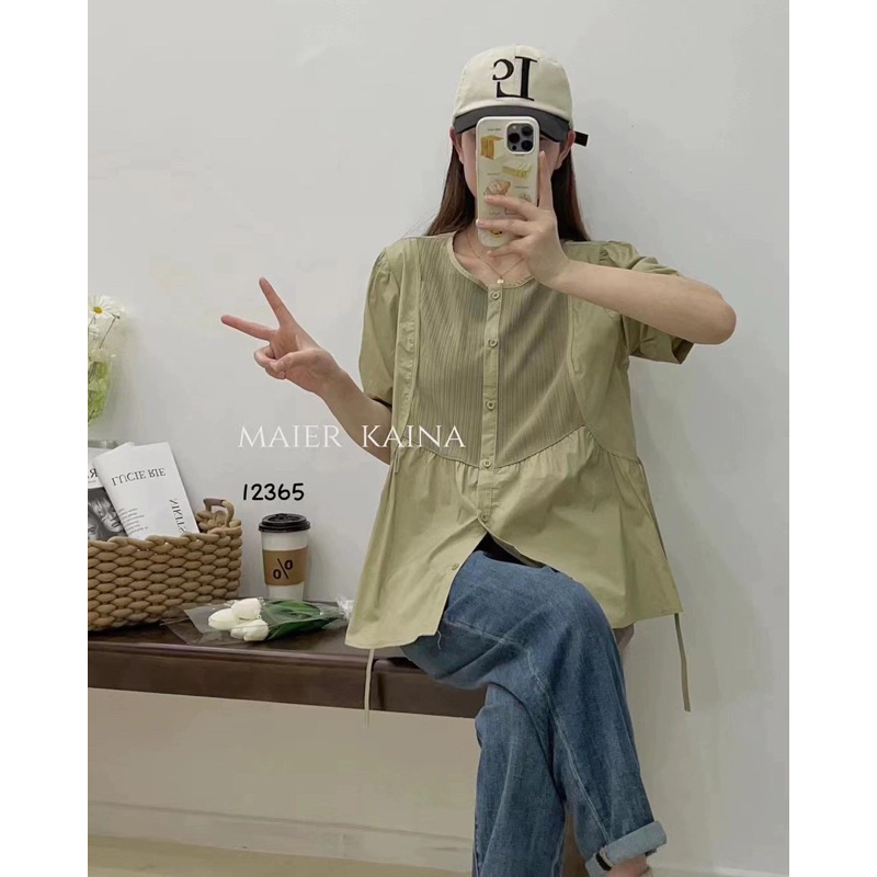 coco-top-เสื้อเชิ้ตมีกระดุมน่ารักๆ-pre-order
