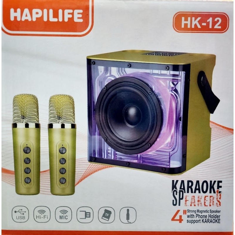 ลำโพงบลูทูธ-hapilife-hk-12-ขนาดพกพา-พร้อมไมโครโฟนไร้สาย-2-ตัว