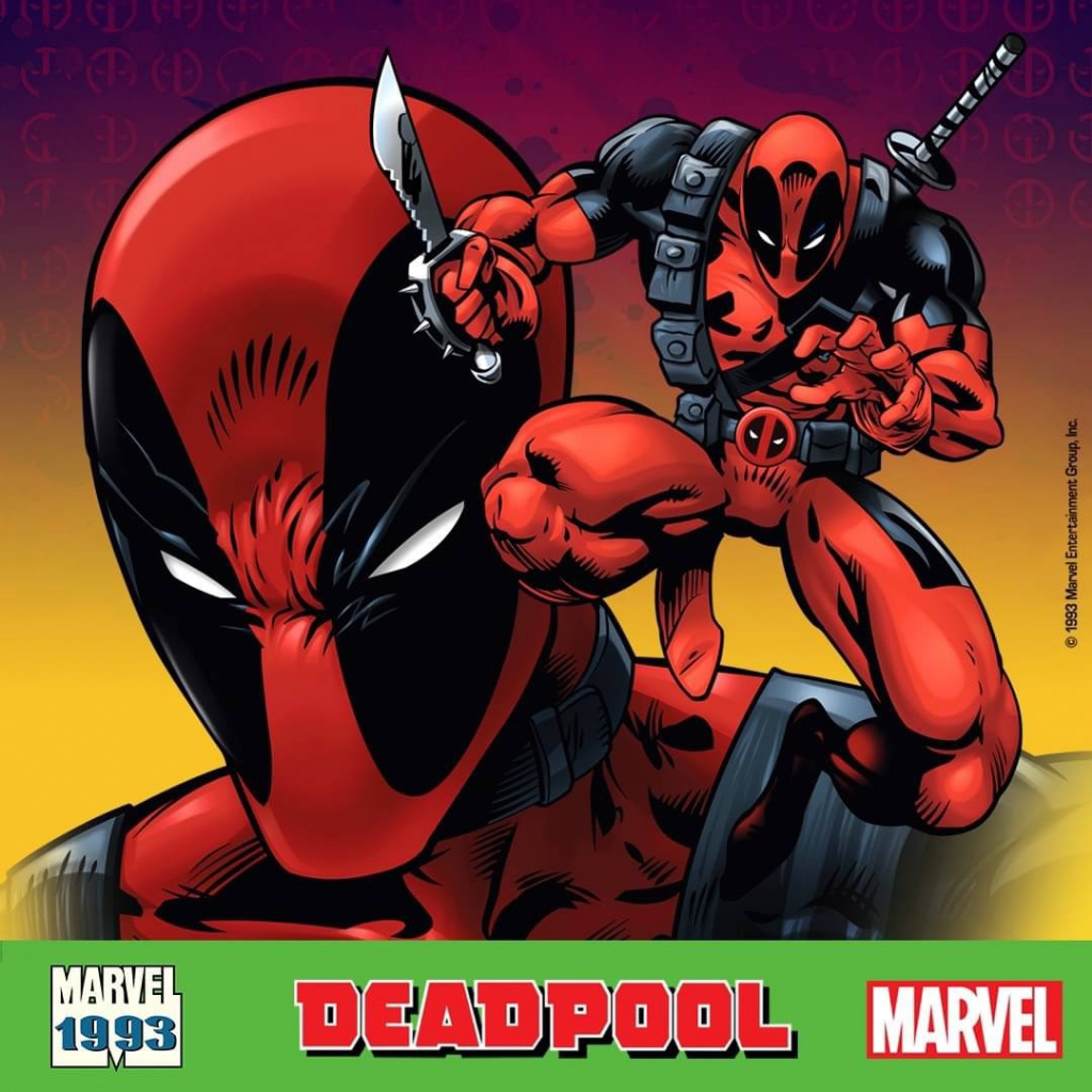 เสื้อยืดมาร์เวล-marvel-deadpool-mvx-402-403-404-405-เดดพลู-สีขาว