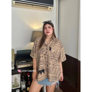 🎈Plussize เสื้อคนอ้วน🎈 🌷Freesize อก 52”  ยาว 27