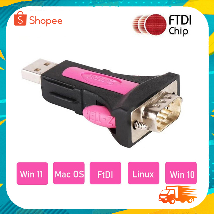 FTDI USB 2.0 RS232 Serial สาย Z-TEK ZE551A FTDI USB DB9 Serial RS232 ...