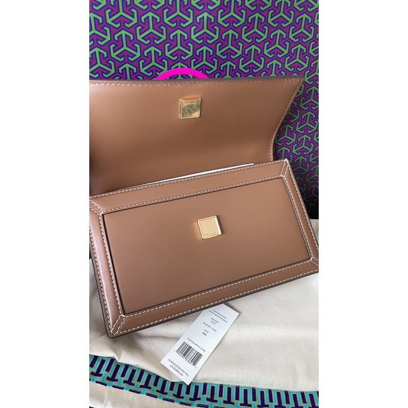 พร้อมส่ง-sale-11799-ถูกเฟร่องานช็อป-tory-burch-t-monogram-mini-leather-shoulder-bag-สี-moose-สวยหรู