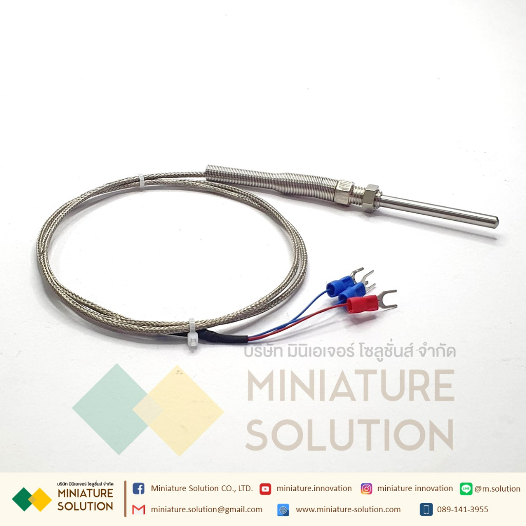 RTD PT100 เซ็นเซอร์วัดอุณหภูมิ Probe PT100 thermal resistance 3 สาย สาย ...