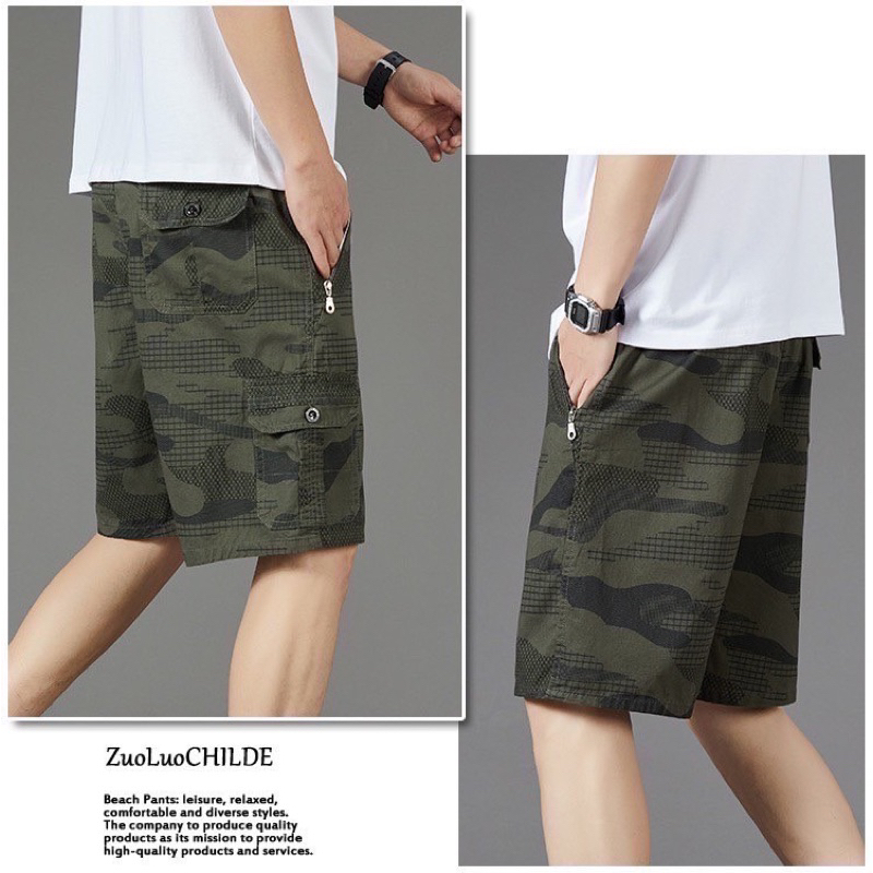 cod-l-5xl-กางเกงขาสั้นผู้ชายฤดูร้อนลำลองหลวมพลัสไซส์กางเกง
