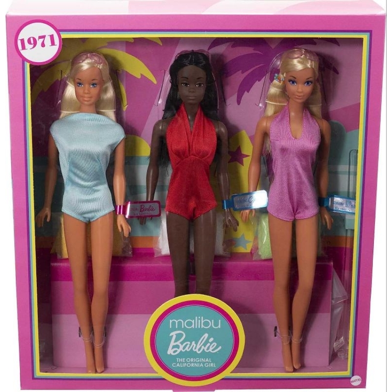 barbie-signature-malibu-barbie-and-friends-gift-set-doll-ขายงานกล่องสะสม-ตุ๊กตาบาร์บี้และเพื่อน-สินค้าใหม่