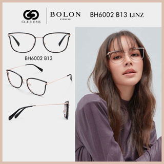 BOLON กรอบแว่นสายตา โบลอน รุ่น LINZ BH6002 B13 ทรง Cat eye สีดำ|โรสโกลด์  [FW22 ของแท้ มีประกัน]